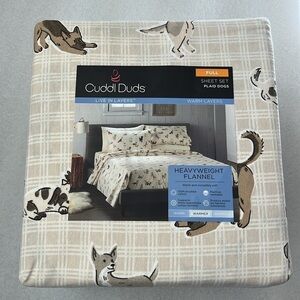 🆕 Cuddl Duds Dog Sheet Set Heavyweight Flannel Full